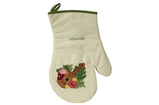 Quilted Oven Mitt Single - Ukelele