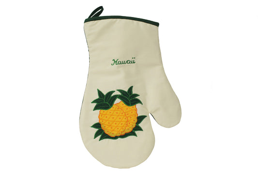 Quilted Oven Mitt Single - Two Pineapple