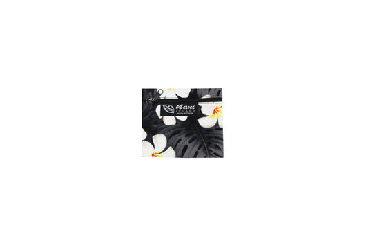 Coin Purse - Modern Plumeria Black