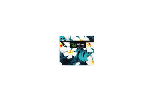 Coin Purse - Modern Plumeria Blue