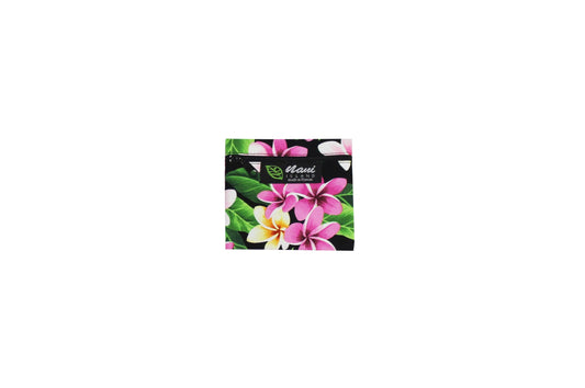 Coin Purse - Tropical Plumeria Black