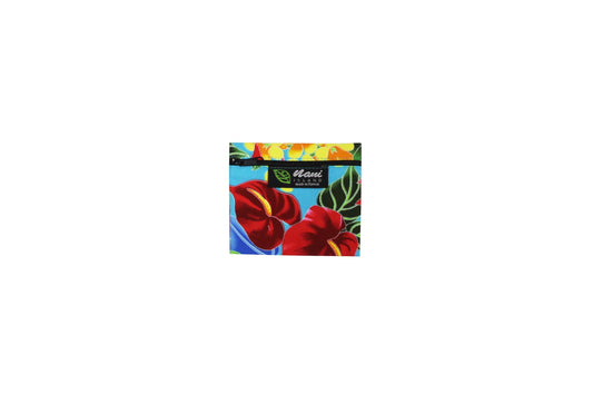 Coin Purse - Hawaiian Garden Turq