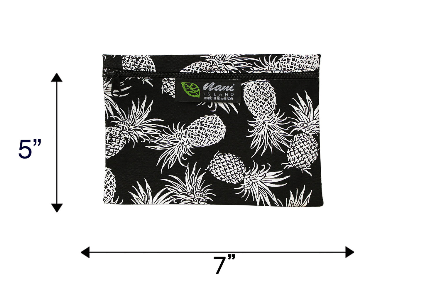 Cosmetic Pouch Small -  Pineapple Paradise Black