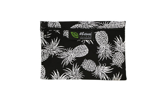 Cosmetic Pouch Small -  Pineapple Paradise Black