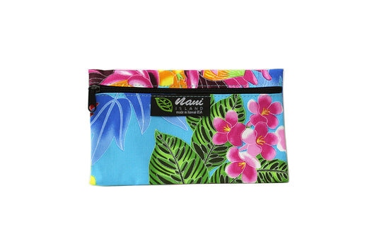 Glasses Pouch - Hawaiian Garden Turquoise