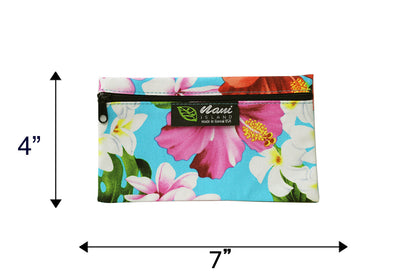 Glasses Pouch - Luxury Hibiscus Turquoise
