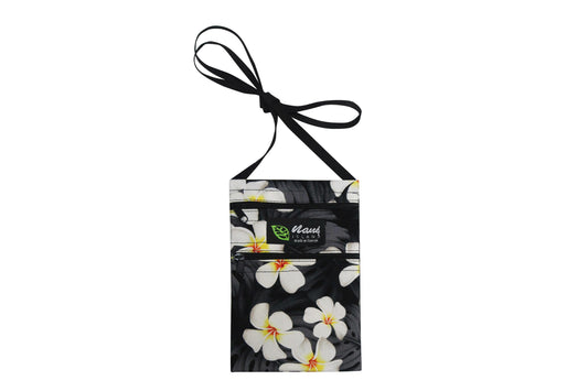 Iphone Bag - Modern Plumeria Black