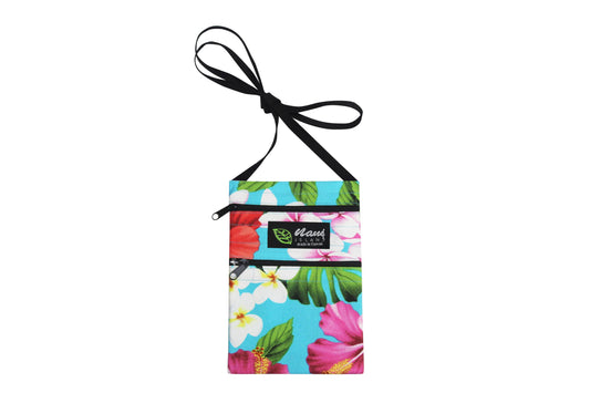 Iphone Bag - Luxury Hibiscus Turq