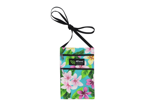 Iphone Bag -  Tropical Plumeria Turq