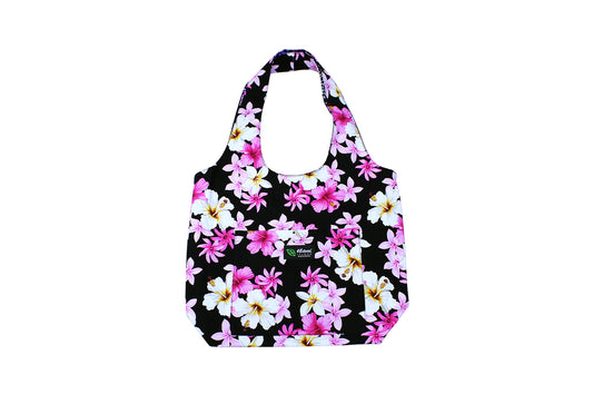 Reversible Hobo Bag - Dream of Flower Black