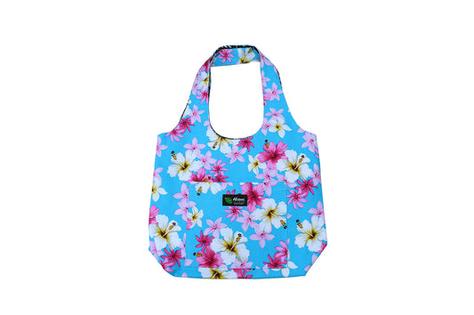 Reversible Hobo Bag - Dream of Flower Blue