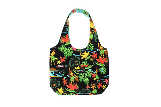 Reversible Hobo Bag - Hawaiian Hula Girl Black