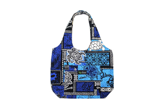Reversible Hobo Bag - Honu Box Blue