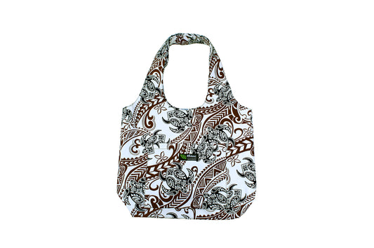 Reversible Hobo Bag - Tribal Tattoo Cream