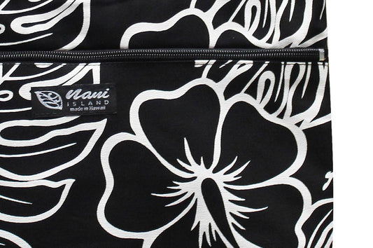 Tote Bag Zipper M - Monstera Lover Black