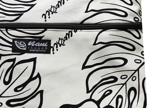 Tote Bag Zipper M - Monstera Lover Cream
