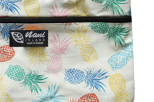 Tote Bag Zipper M - Pineapple Paradise Beige