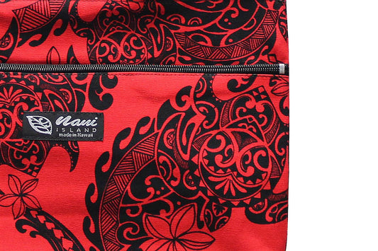 Tote Bag Zipper M - Tribal Tattoo Red