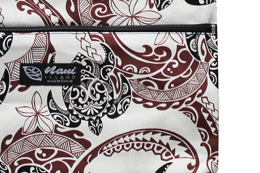 Tote Bag Zipper M - Tribal Tattoo Cream