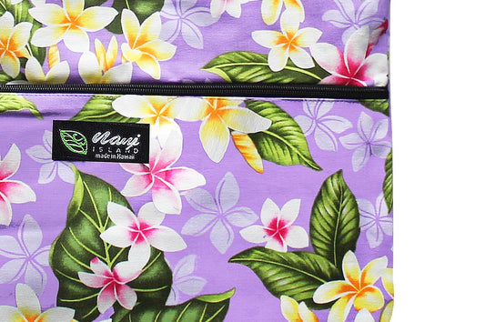 Tote Bag Zipper L - New Plumeria Lavender