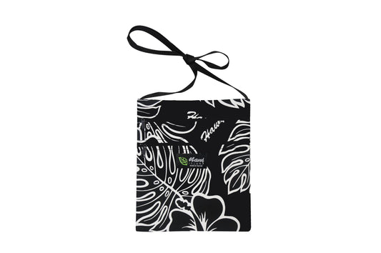 Passport Bag L - Monstera Lover Black