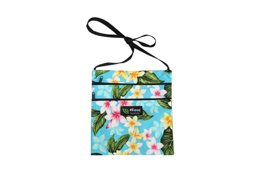 Passport Bag L - New Plumeria Turquoise