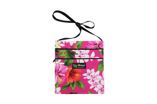 Passport Bag L - Luxury Hibiscus Pink