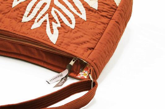 Side tote bag Large - Red Brown