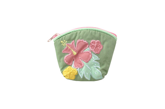 Quilted Coin Pouch - Green/Sage