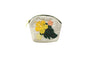 Quilted Coin Pouch - Cream/Yellow