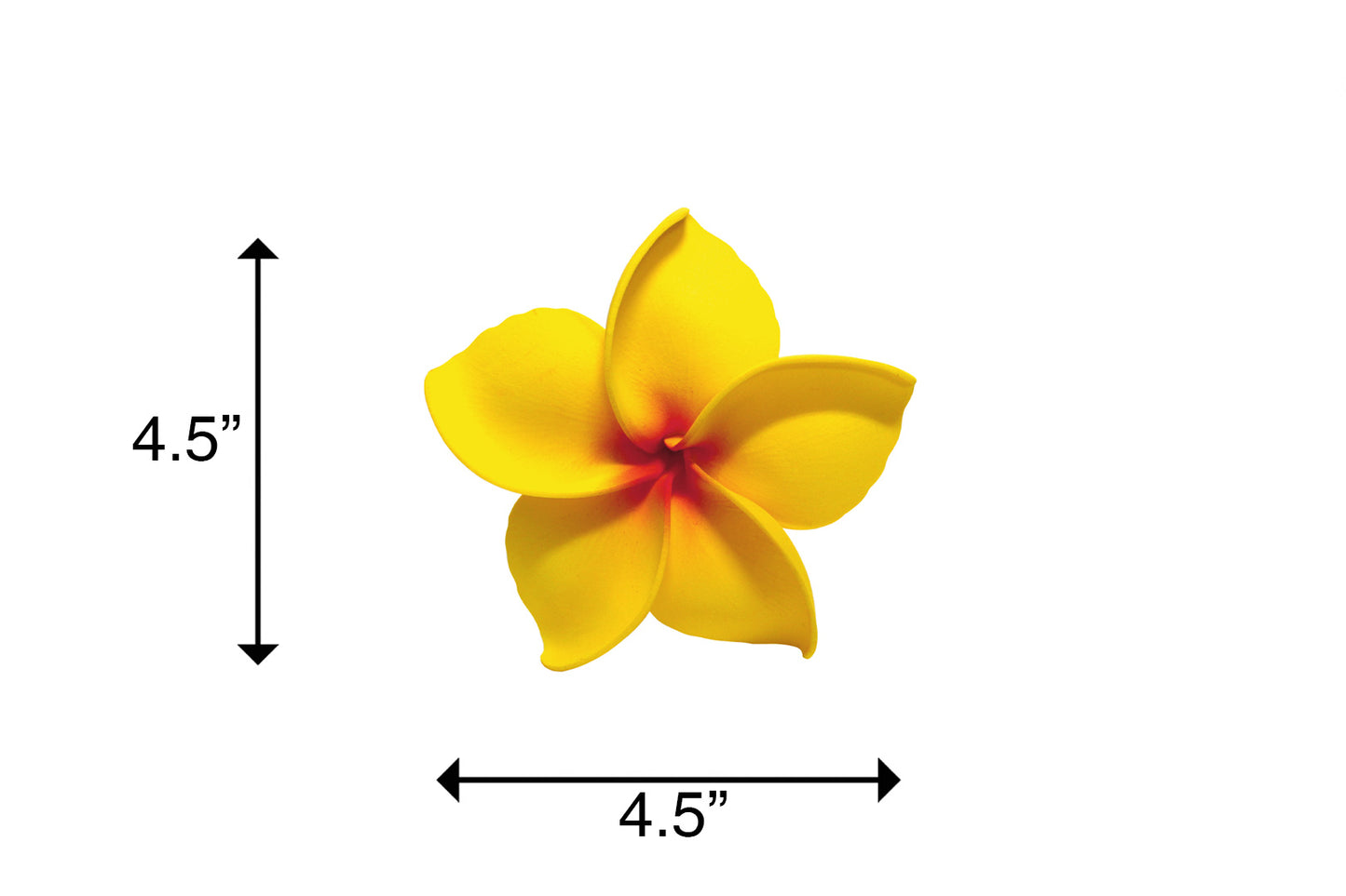 Foam Plumeria Stem Flower - Yellow/Red