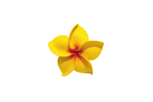 Foam Plumeria Stem Flower - Yellow/Red