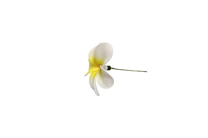 Foam Plumeria Stem Flower - Yellow