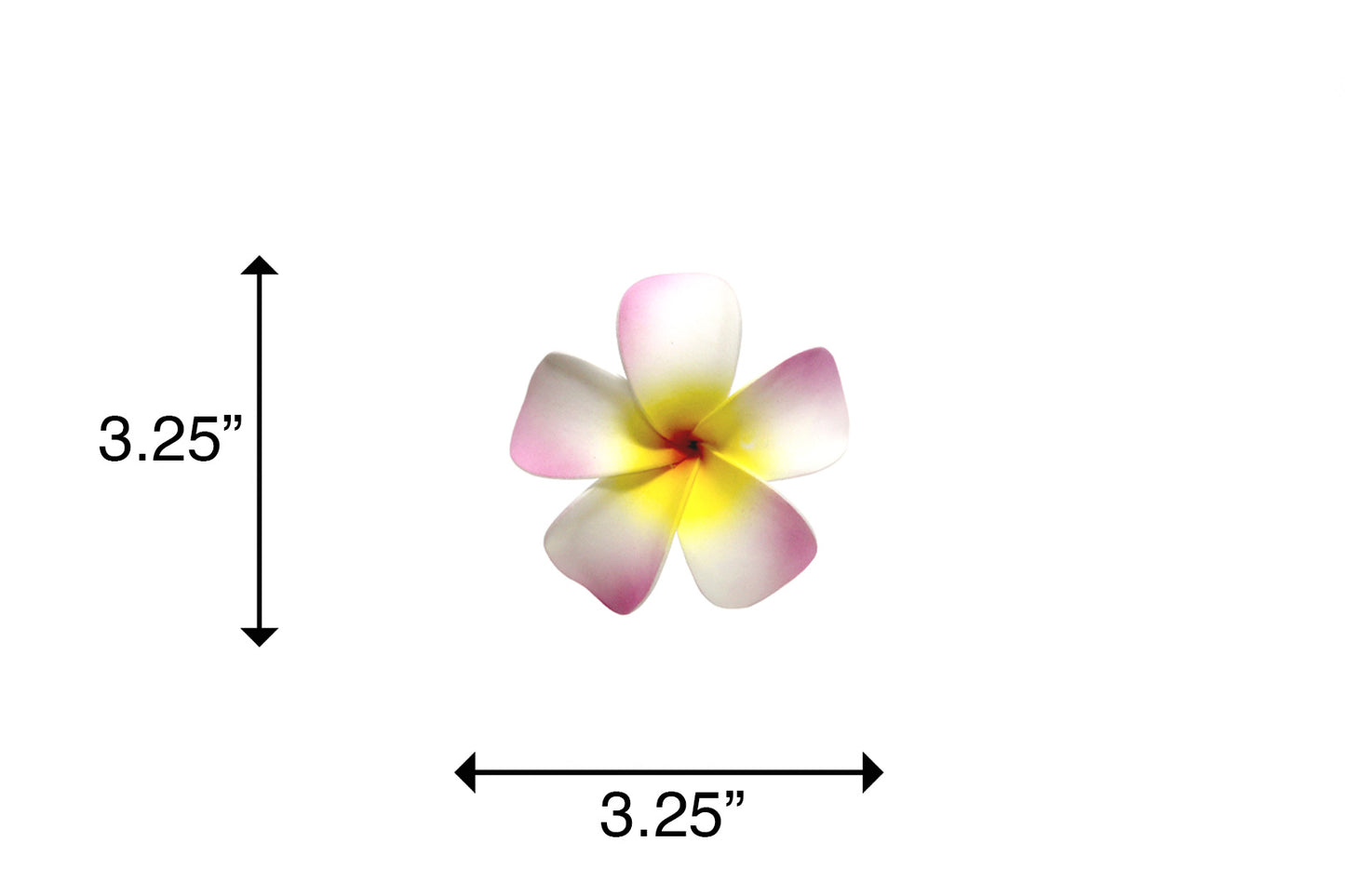 Foam Plumeria Stem Flower - Pink/Yellow