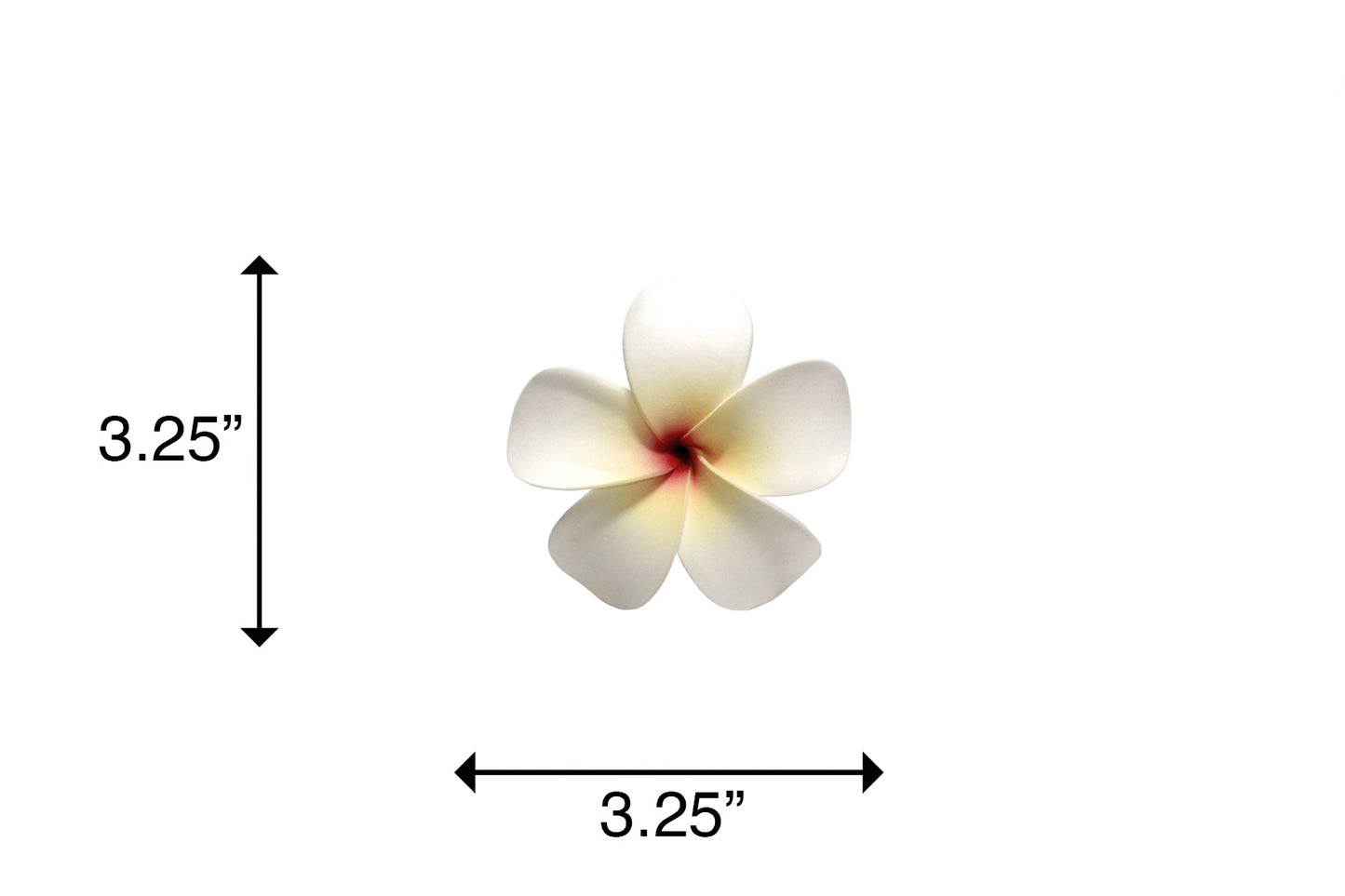 Foam Plumeria Stem Flower - Yellow/Red