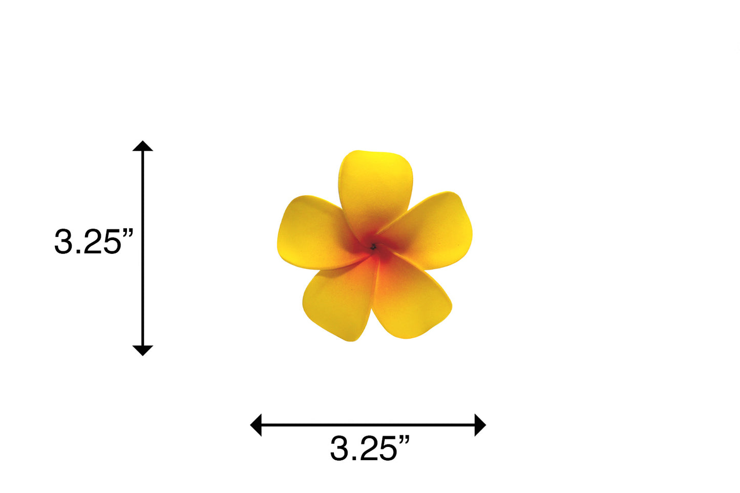 Foam Plumeria Stem Flower - Yellow/Red
