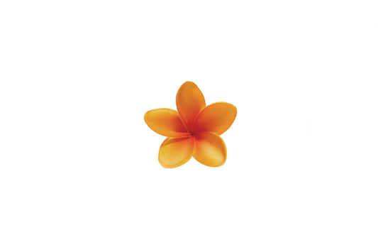 Foam Plumeria Stem Flower - Orange/Red