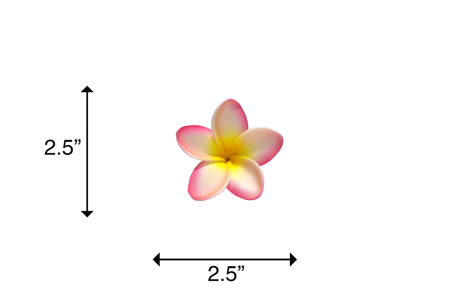 Foam Plumeria Stem Flower - Pink/Yellow