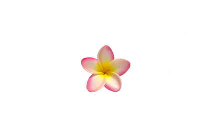 Foam Plumeria Stem Flower - Pink/Yellow