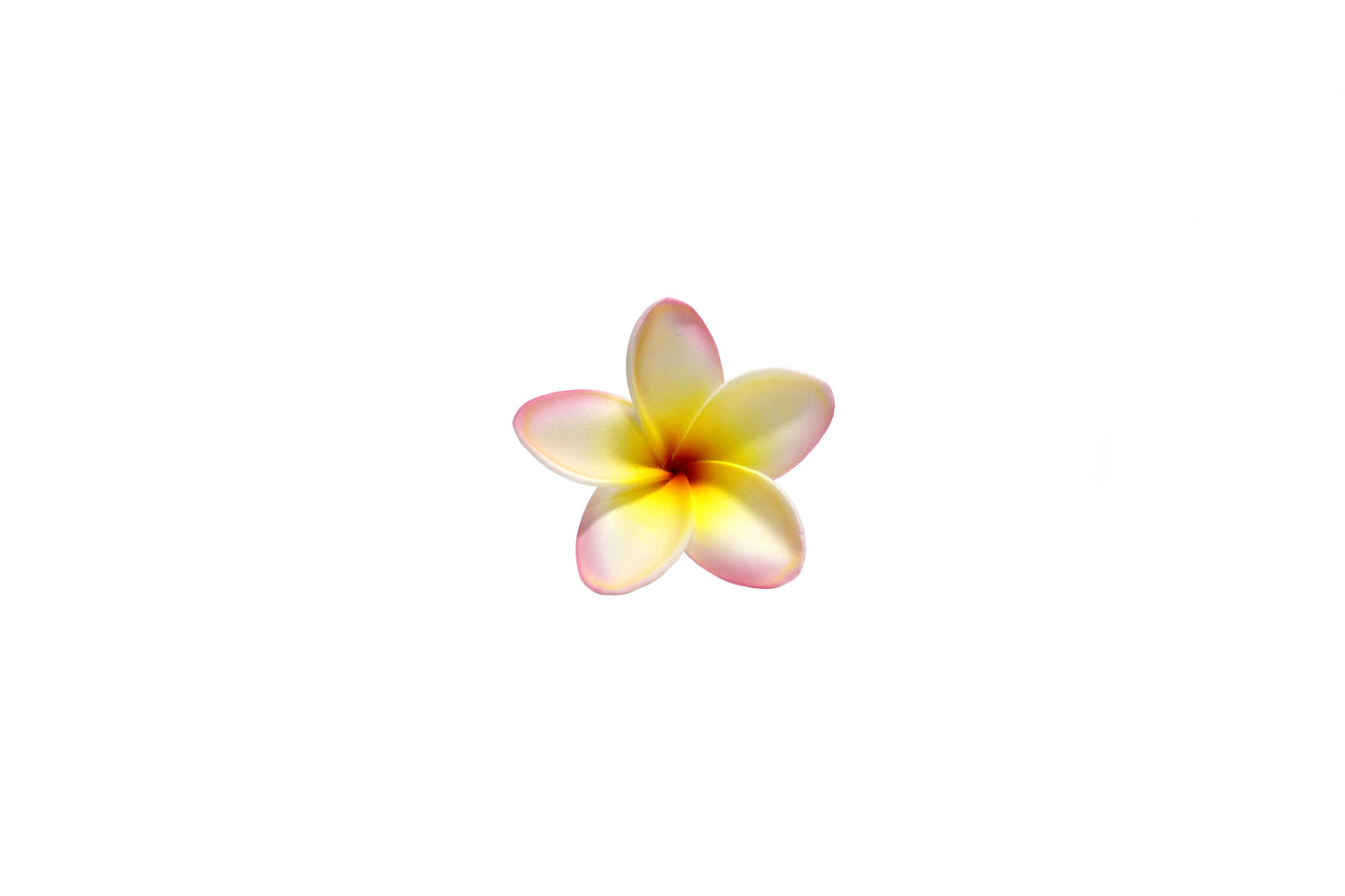 Foam Plumeria Stem Flower - Pink/Yellow