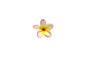 Foam Plumeria Stem Flower - Pink/Yellow