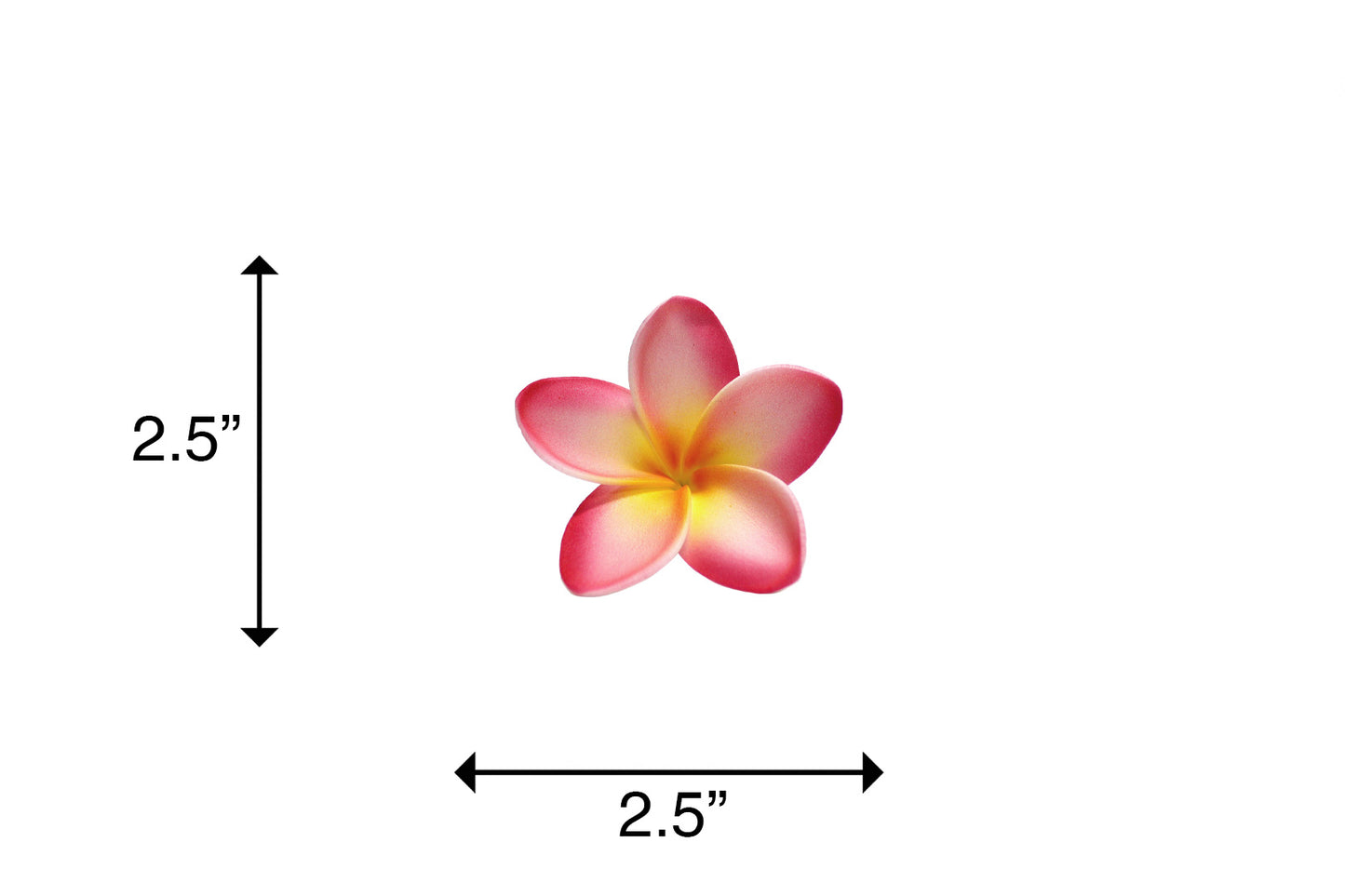 Foam Plumeria Stem Flower - Pink/Yellow