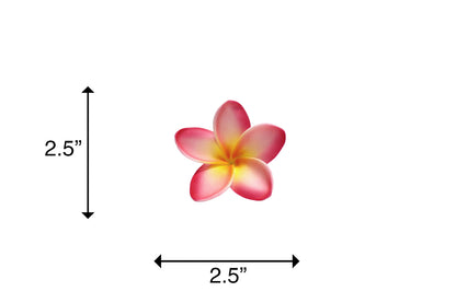 Foam Plumeria Stem Flower - Pink/Yellow