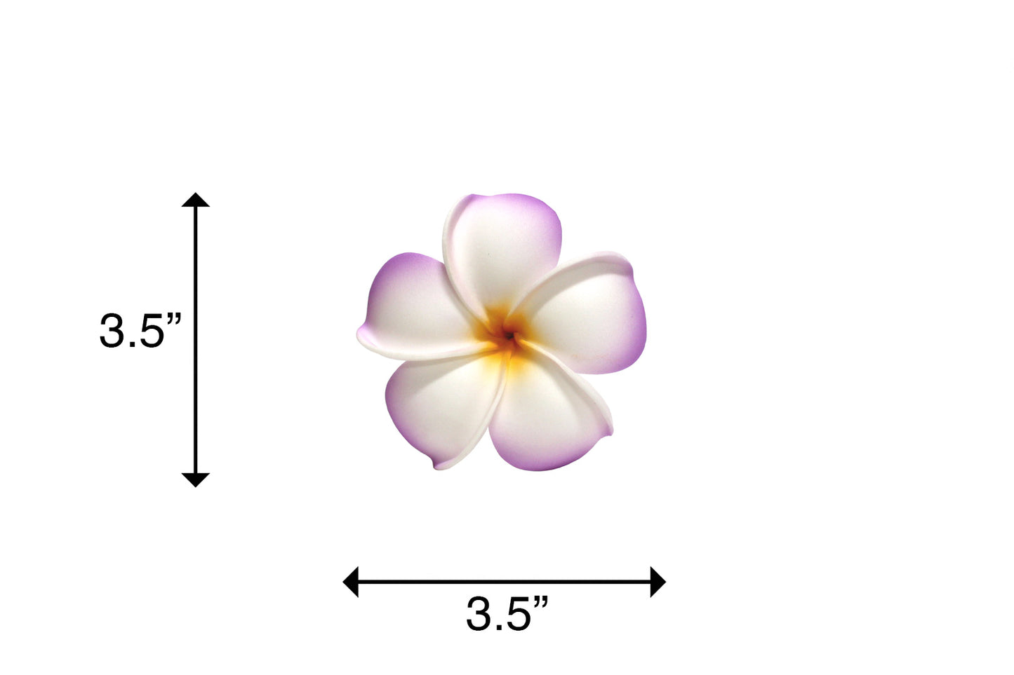 Foam Plumeria Stem Flower - Purple/Orange
