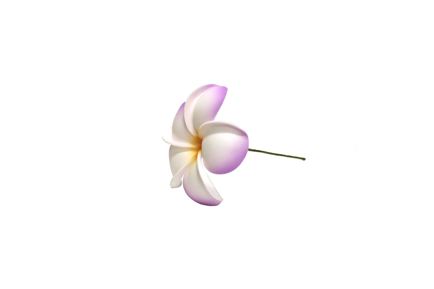 Foam Plumeria Stem Flower - Purple/Orange