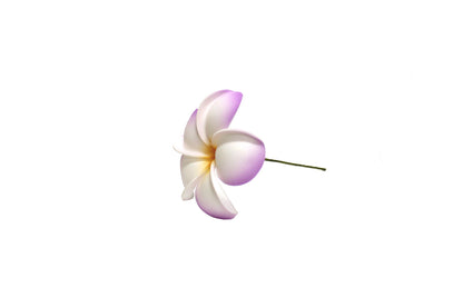 Foam Plumeria Stem Flower - Purple/Orange