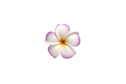 Foam Plumeria Stem Flower - Purple/Orange