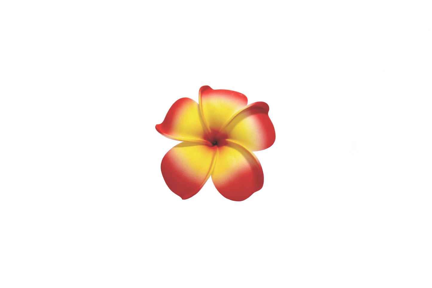 Foam Plumeria Stem Flower - Red/Yellow/Red