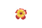 Foam Plumeria Stem Flower - Red/Yellow/Red