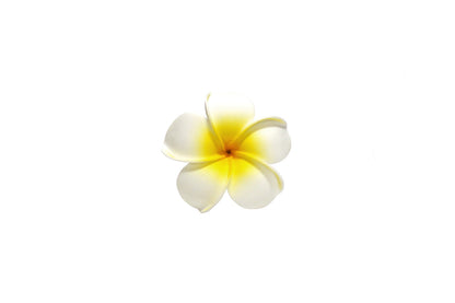 Foam Plumeria Stem Flower - Yellow/Orange